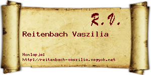 Reitenbach Vaszilia névjegykártya
